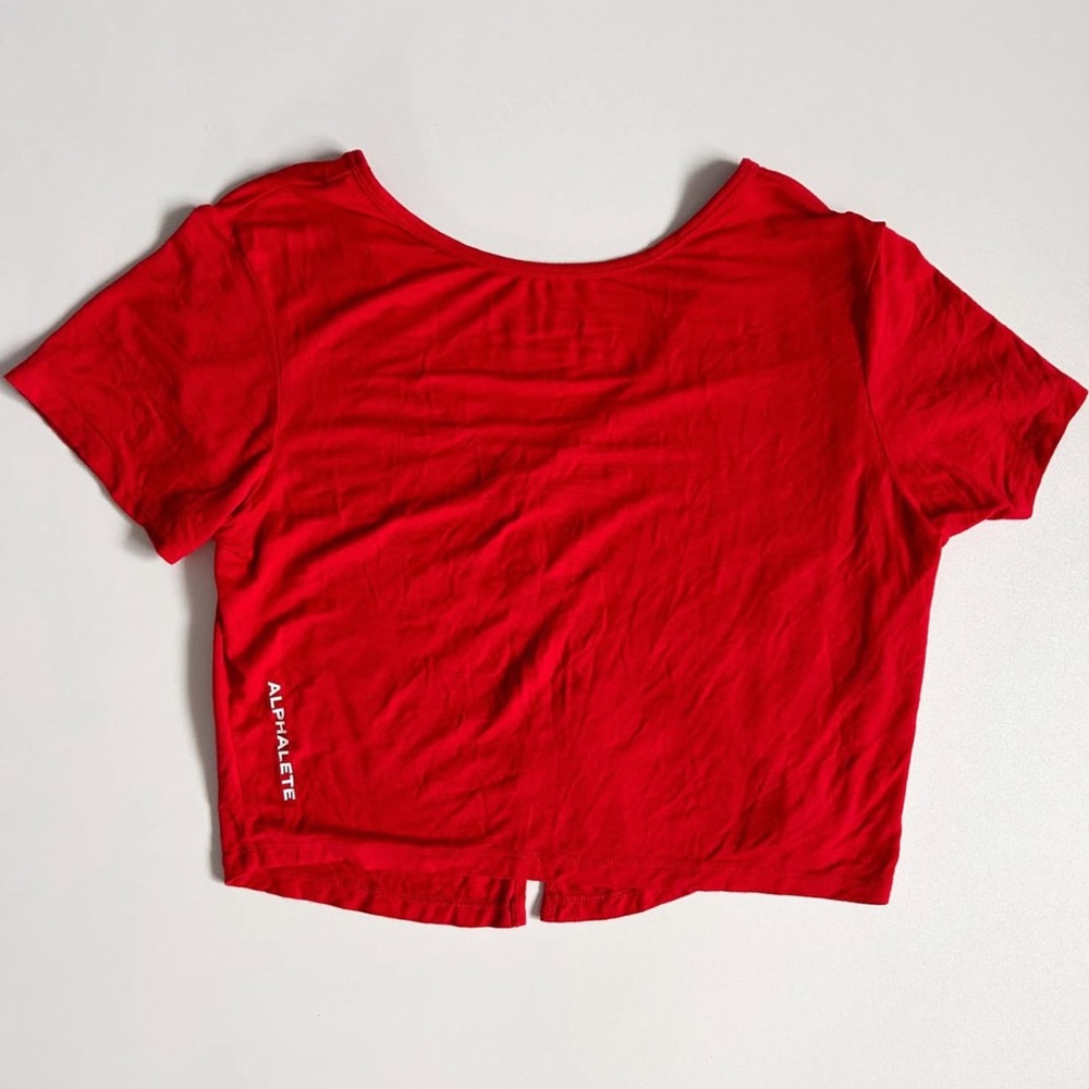 Alphalete Red Crop Tee